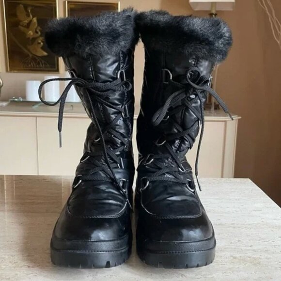 Olang quilted boots with retractable cleats in size 39 (8) - Picture 2 of 16